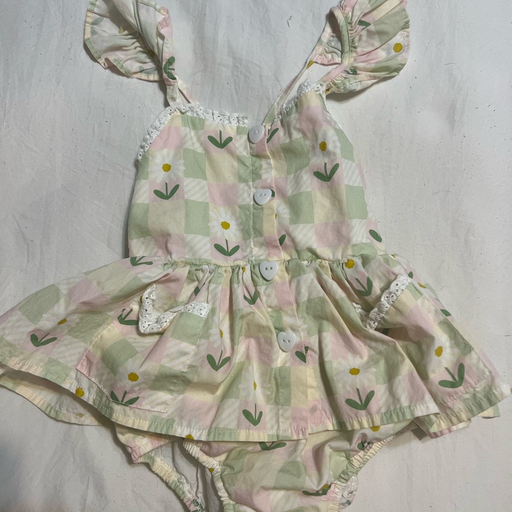 Kids Floral Checkered Matching Set
